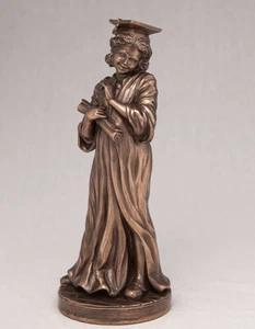 Figurine Veronese Schoolgirl Student Resin Statue Sculpture 9" MADE IN ITALY - Picture 1 of 1