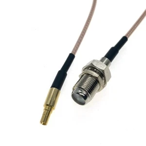 F-Type female jack to CRC9 male plug crimp Connector pigtail coaxial RG316 cable - Picture 1 of 7
