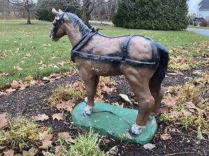 Vintage Horse Equestrian￼ Garden Statue Cement Yard Decor Lawn Sculpture Heavy