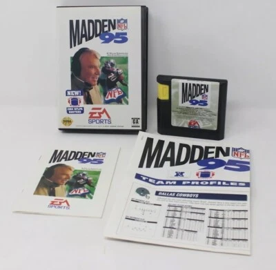 Joe Madden 95 FOOTBALL EA W/Poster SEGA Genesis Authentic vintage retro game - Image 1 of 4