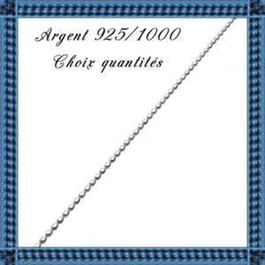 Chaine boules ovales 1,5mm, en argent 925/1000 (1 mètre). Réf : BEADOV150 - Foto 1 di 1