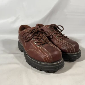 Stivali Vintage GBX Y2K Grunge Goth Biker Chunky Rave Platform Lavoro Cayenne 11.5 - Foto 1 di 11