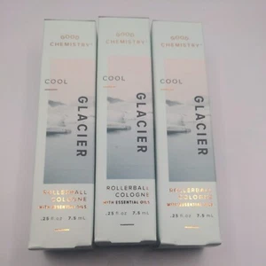 Good Chemistry COOL GLACIER Rollerball Cologne 7.5ml LOT of 3 New. - Picture 1 of 5