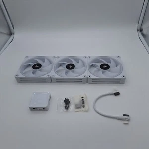 Corsair iCUE LINK QX120 RGB 120mm Magnetic Dome RGB Fans - White - Afbeelding 1 van 7