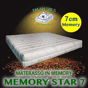MATERASSO 190X80 SING0 MEMORY7CM ORTOPEDICO ALOE VERA SFODERABILE miglior prezzo - Foto 1 di 6