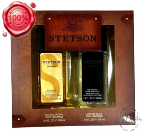 STETSON SET 2Pc's Original + Black (3.4 fl oz Body Fragance each)- NEW - Picture 1 of 3