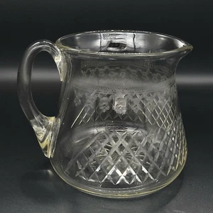 Late Victorian / Edwardian Etched & Cut Glass Water Jug - Lady Pall Mall Design - Picture 1 of 8