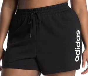 Adidas Esssentisls Slim Logo Short Sz 3X Black White Color - Picture 1 of 2
