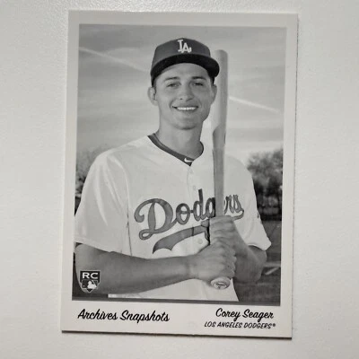 SP Black & White 2016 Topps Archives Snapshots Corey Seager Roookie RC  - Image 1 of 2