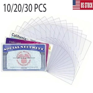 Card Protective Cover Waterproof Flexible Transparent Sleeve for Credit Cards - Picture 1 of 15