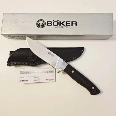 Cuchillo fijo de madera de ébano Boker Arbolito Hunter N695 hoja exterior 02BA351G Foto 1 de 4