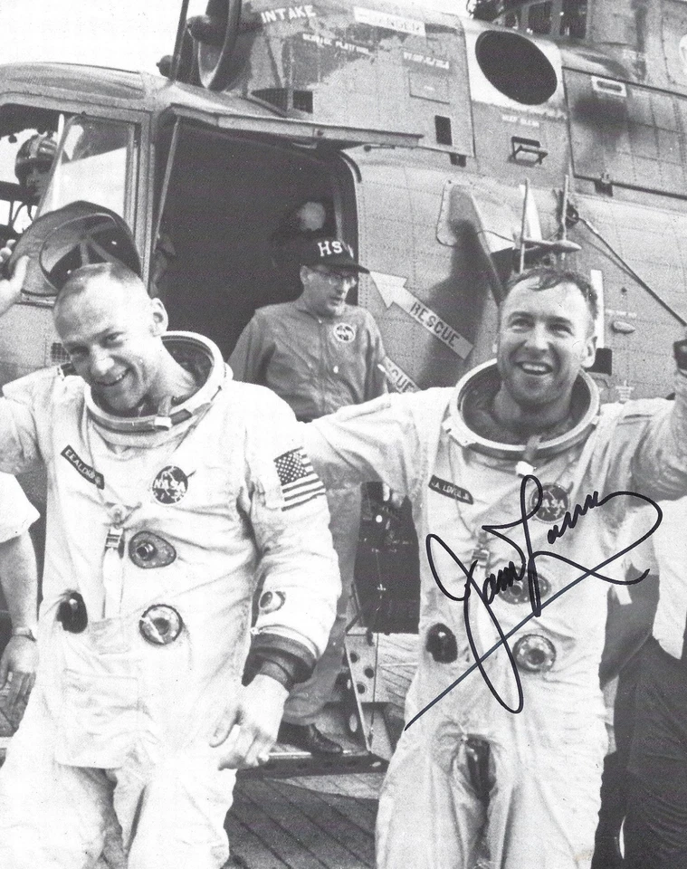 JIM LOVELL SIGNED GEMINI 12 8x10 BOOK PHOTO UACC & AFTAL RD APOLLO 13 - Image 1 of 1