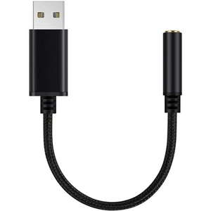 USB to 3.5mm Headphone Jack Audio Adapter,External Stereo Sound Card for PC7556 - Picture 1 of 6
