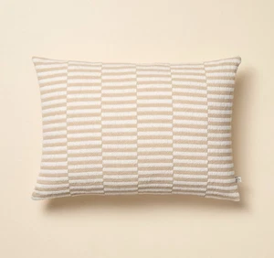 14"x20" Broken Stripe Lumbar Throw Pillow Tan/Cream Hearth & Hand™ with Magnolia - Picture 1 of 4