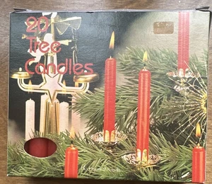 Biedermann Baumkerzen 20er Box rot 4" Vintage Alter Ritual Weihnachtsglockenspiel - Bild 1 von 6