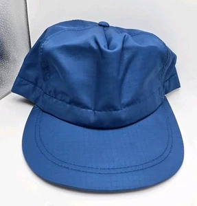 Vintage Blue Nylon Trucker SnapBack Cap Universal Overall Co Made In USA - Picture 1 of 6