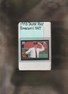 TRIPLE PLAY BASEBALL 1993 RACCOLTA A MANO 264 CARTE SET COMPLETO CON FATTURA CLINTON - Foto 1 di 1
