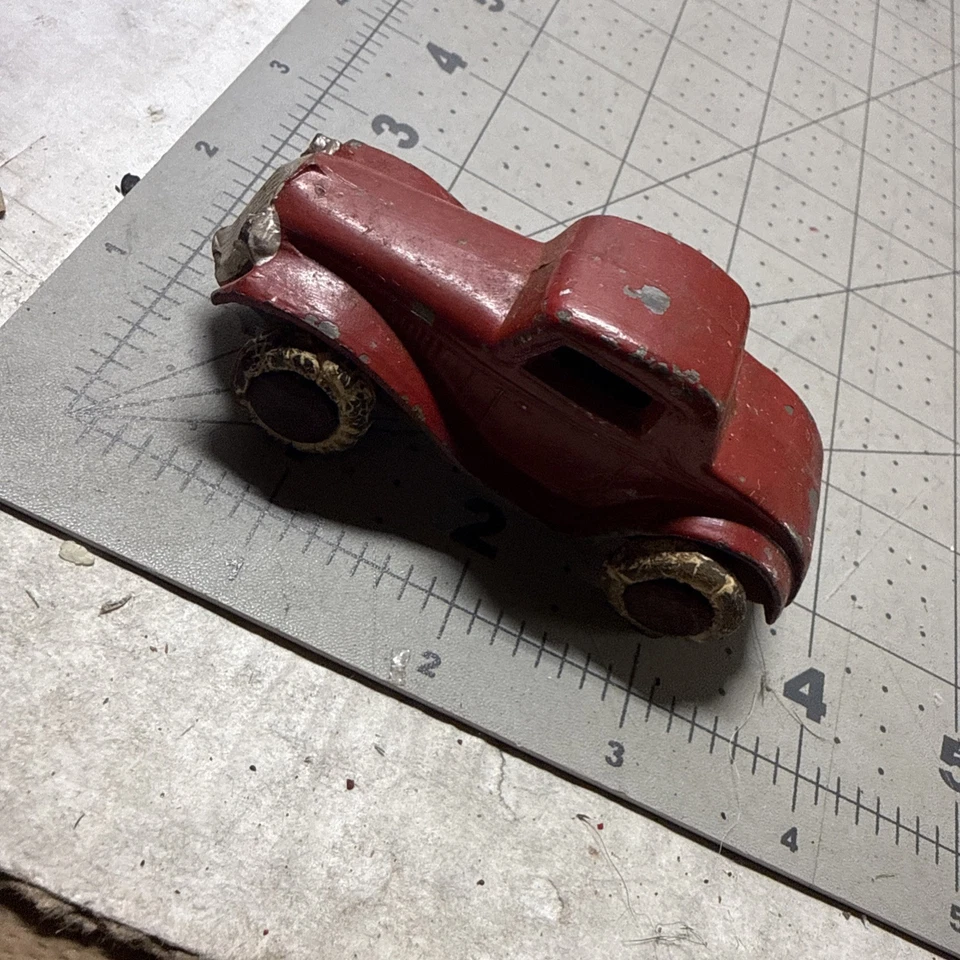 Savoye, Chevrolet Cupé Años 30, Rojo, Metal Fundido Original Foto 1 de 4