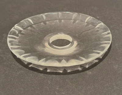 BOBECHE IN TRANSPARENT VENETIAN GLASS, Ø 100 mm, VINTAGE EFFECT, FOR CHANDELIER - Image 1 of 4