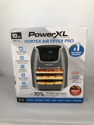 PowerXL Vortex 10 Quart 2-Basket Air Fryer, Timer with Auto Shut off-BRAND NEW