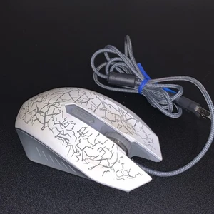 CPI GameStart USB Przewodowa optyczna mysz do gier Biała Ładna - Zdjęcie 1 z 6