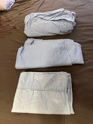 SPRINGS GLOBAL Sheets: 1 Fitted & 1 Flat Sheet & 1 Pillowcase, Light Blue, Twin - Image 1 of 4