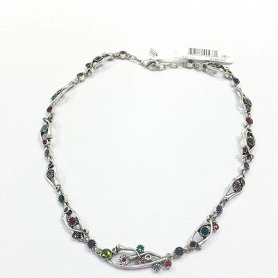 Impresionante Collar Patricia Locke Placa Plata Púrpura Lluvia Cristal Swarovski Nuevo con Etiquetas Foto 1 de 4