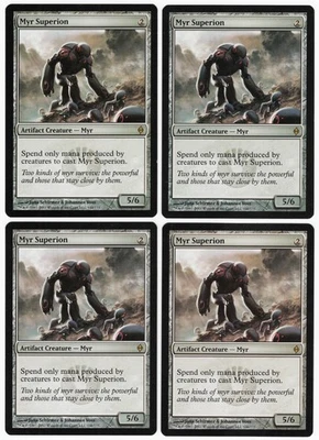 Myr Superion x4 4x 2011 New Phyrexia PLAYSET Rare Artifact Creature MTG NM AZ1 - Image 1 of 2