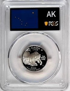 2008-S Silver Proof Alaska State Quarter-PCGS PR 70 DCAM-State Flag - Picture 1 of 4