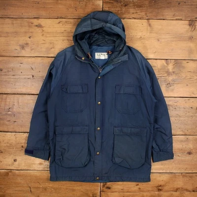 Vintage L.L.Bean Outdoor Jacket L Raglan Parka Blue - Image 1 of 4