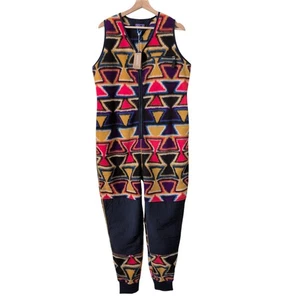 VERY RARE NWT PATAGONIA Women's Sz L Synchilla Patched Jumpsuit Catalan Coral - Picture 1 of 11