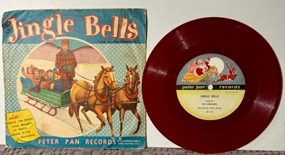 JINGLE BELLS - DECK THE HALLS - PETER PAN RECORDS  # X1  - 1955 - VG++ - Image 1 of 2