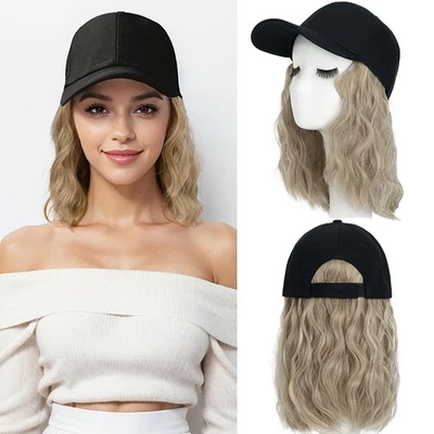 8 дюймов бейсбольная кепка шляпа волос омбре короткие волнистые Newsboy шляпа с волосами расширения девочка - Изображение 1 из 4