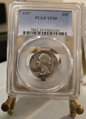 1957 Washington Quarter-PCGS VF20 - Image 1 of 2