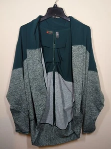 Zella Women's M / L Athleisure Jacket Cardigan Cocoon Yoga Wrap Knit Green EUC - Picture 1 of 6