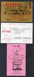 3x QSL Radiokarten: KLP-5277, KLP-0267 & KLC 2146 (1960ER, evtl. früher?) - Bild 1 von 1