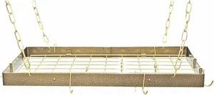Rogar Gourmet Rectangle 30" x 15" Pot Rack Hammered Bronze & Brass - NIB - Picture 1 of 7