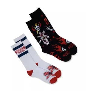 NIP Netflix Stranger Things Men's 2-PackGraphic Crew Socks Shoe Sizes 8-12 - Picture 1 of 5