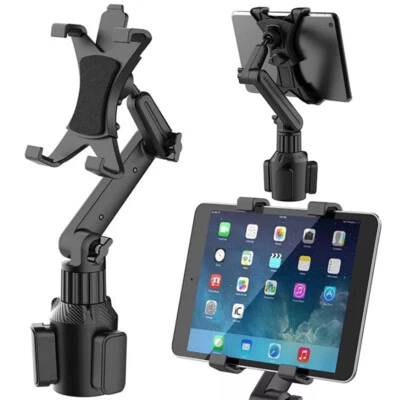 Car Cup Holder Tablet Mount Adjustable Arm for iPad Pro 10.5 9.7 Air Mini iPhone - Image 1 of 4