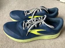 Mens Brooks Catamount Trail Running Shoes 12 46 Road Run Blue Neon Yellow