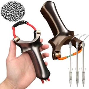 Fishingbow Slingshot Huntin Slingbow Archery Catapult Bow Sling Shot dart Alloy - Picture 1 of 16