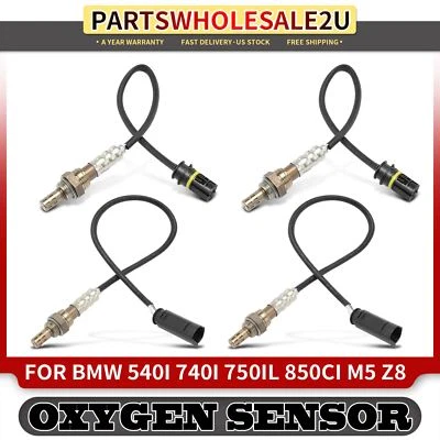 4x Sensores de oxígeno aguas arriba y aguas abajo para BMW 540i 740i 740iL 750iL 850Ci Z8 M5 Foto 1 de 4