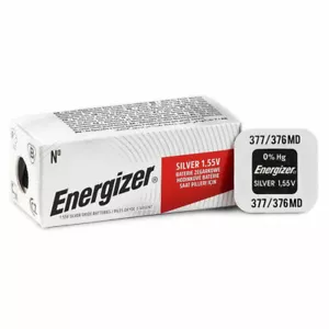 1 Orologio Energizer 377 376 Batteria Ossido Argento 1,55V SR66 SR626SW - Foto 1 di 7