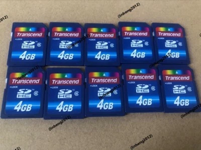 10PCS  TRANSCEND SDHC  4GB   SD  CARD CLASS 6 - Image 1 of 2