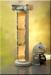 Regal Vitrine Säule Säulenvitrine Säulenregal Bar Griechische Rundregal 164cm - Bild 1 von 7