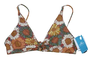 O'Neill Emma Sunflower Pismo Print Juniors's Swimwear Bikini Top NWT Dusty Cedar - Picture 1 of 4