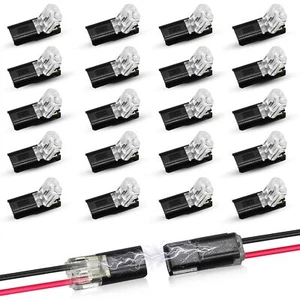 Conector enchufable de doble cable 20 piezas conectores de tira de luz LED 2 pines, LED...  - Imagen 1 de 13