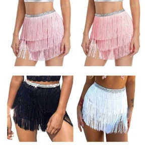 Belly Dance Hip Skirt Tassel Fringe Scarf Wrap Adjustable Waist Chain for Women - Picture 1 of 11