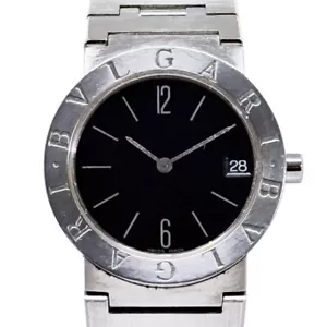 Orologi BVLGARI Bulgari Bulgari BB30 Acciaio Inox Quarzo Quadrante Nero【Usato】 - Foto 1 di 7