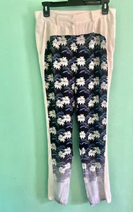 Rebecca Minkoff Sz 4 Floral Silk Ombre Fade Pants Summer Trousers NICE - Picture 1 of 12